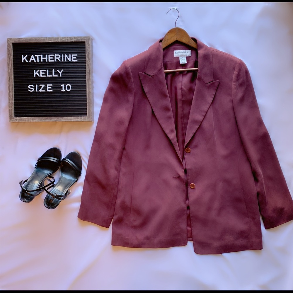 Plum Katherine Kelly blazer dress suit top